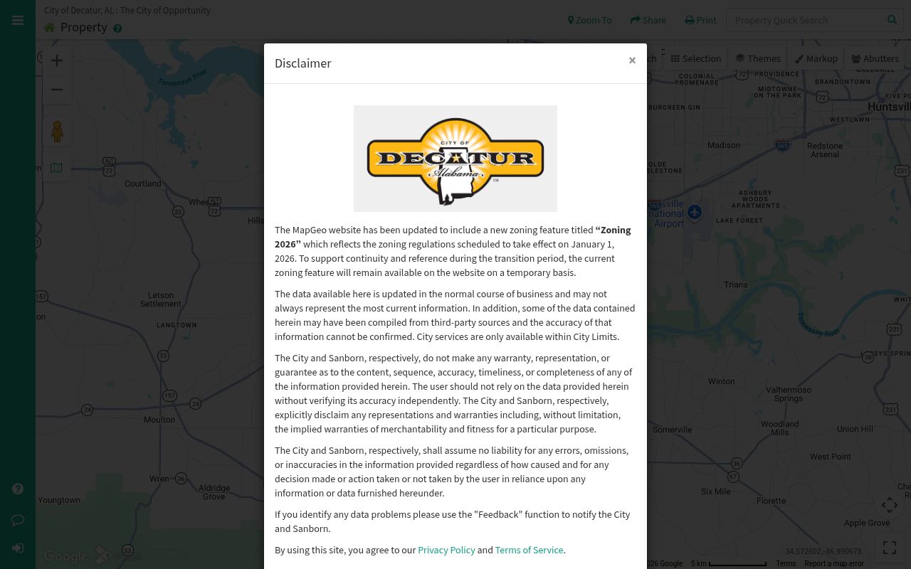 Decatur property and GIS information