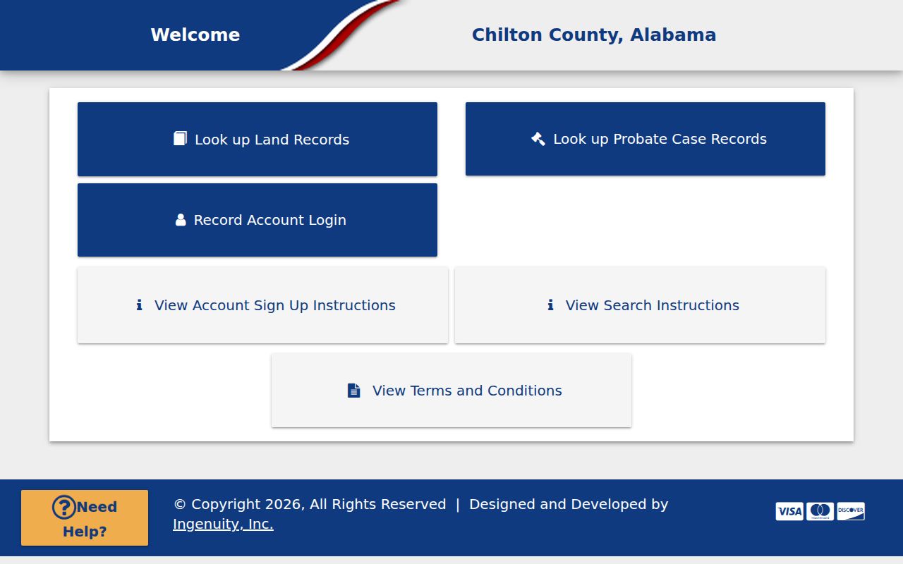Chilton County Probate Court records page
