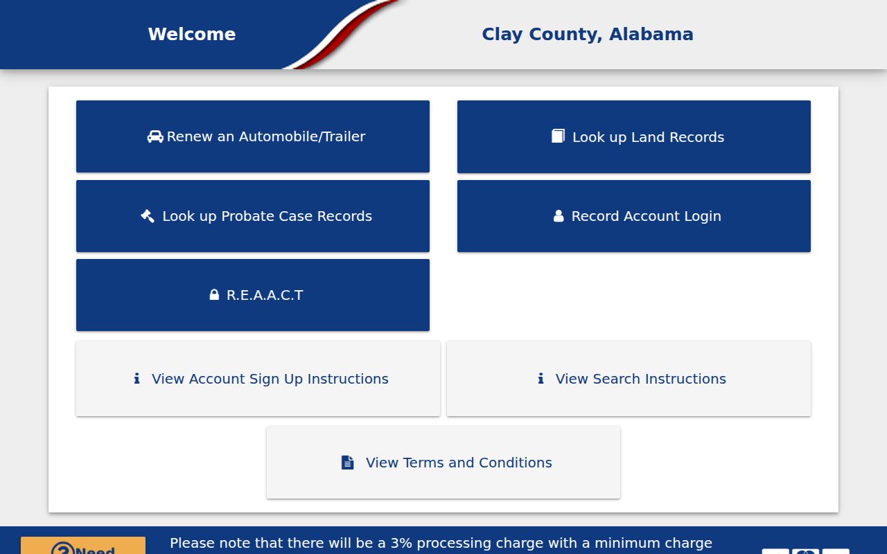 Clay County Probate Court records page