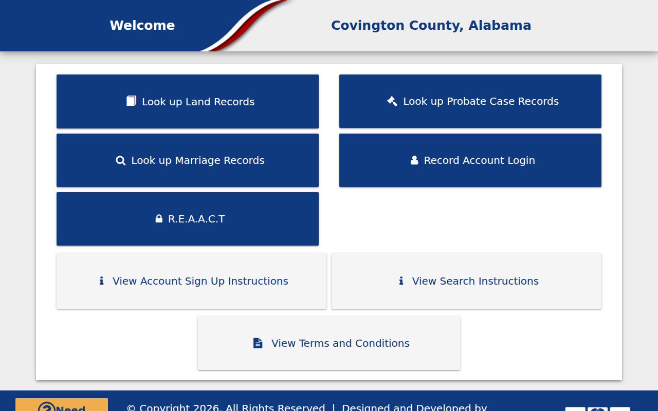 Covington County Probate Court records page