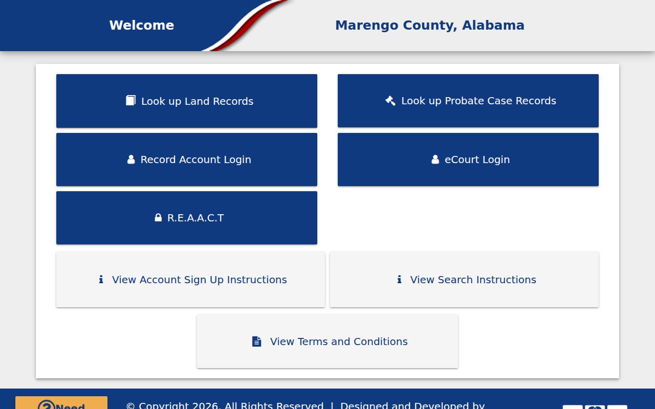 Marengo County Probate Court records page