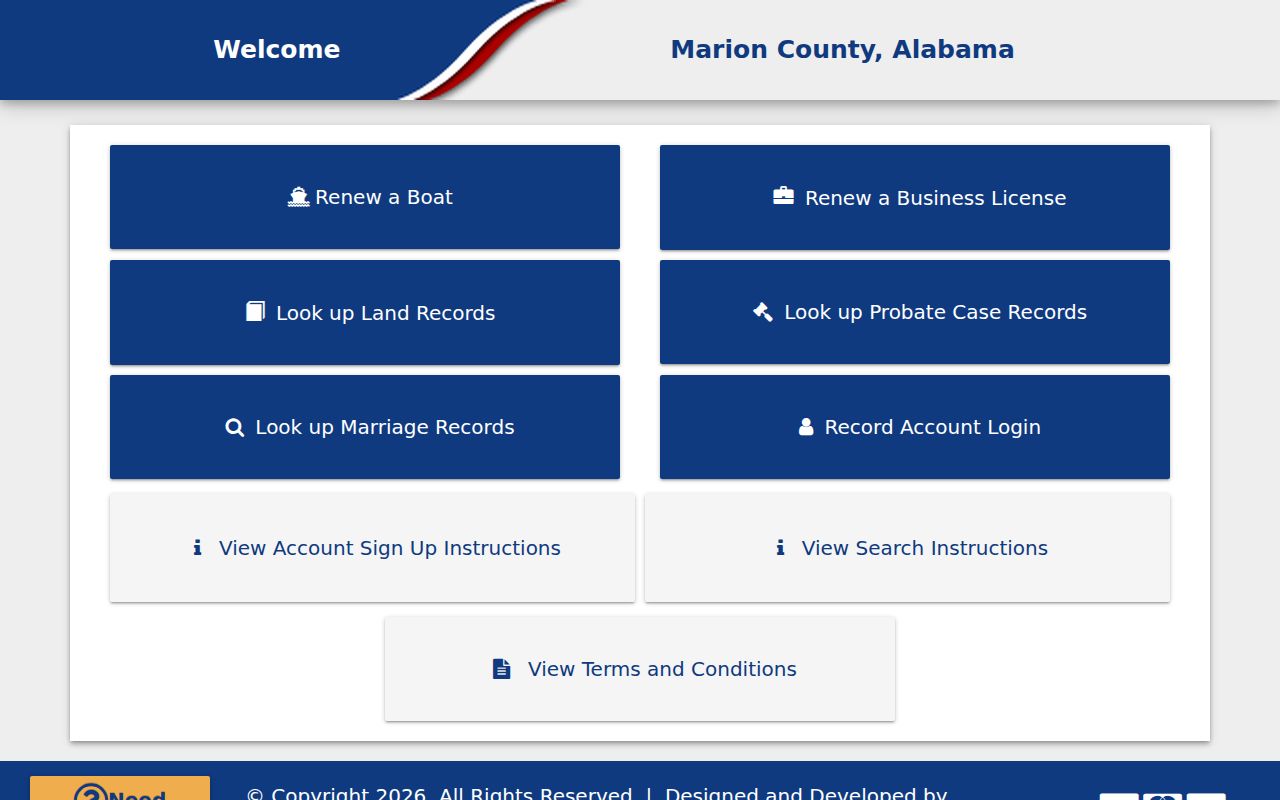 Marion County Probate Court records page